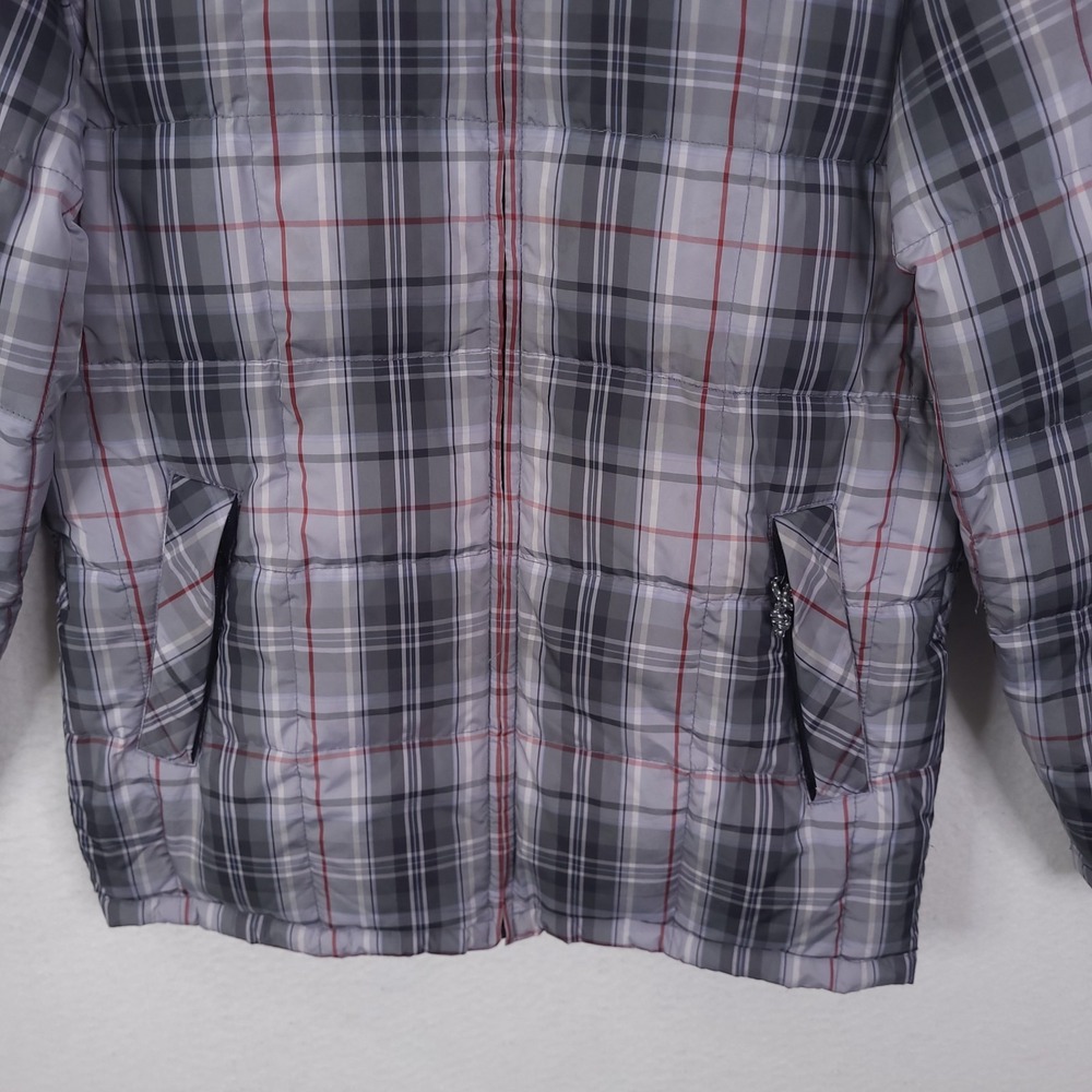 Vintage Eddie Weatheredge Bauer Goose Down Puffer Jacket Women Small Gray Plaid - Picture 8 of 15